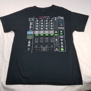 Audio Council Graphic Black T Shirt Unisex